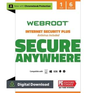 Webroot – Internet Security Plus + Antivirus Protection (6 Devices) (1-Year Subscription)