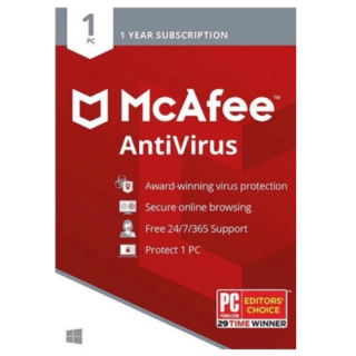 McAfee AntiVirus – 1-Year / 3-PCS